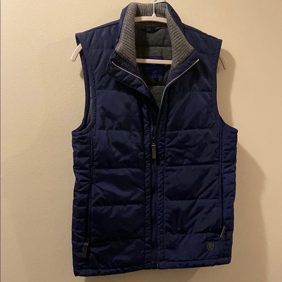 Martin + Osa men’s small Navy Blue Quilted Vest - nylon outside - cotton inside - Picture 1 of 5